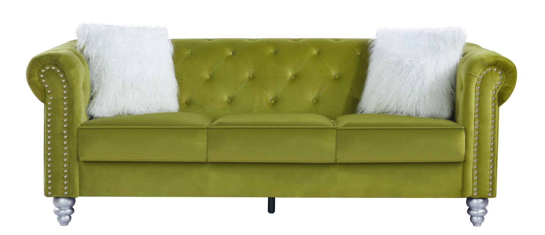 Sofá CHESTER STYLE, 3 plazas, tapizado velvet verde 38