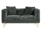 Sofá LARIOS, 2 plazas, tejido corduroy gris
