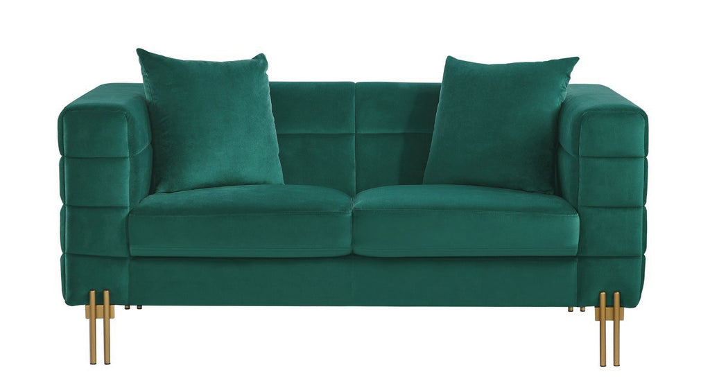 Sofá LARIOS, 2 plazas, tejido velvet verde oscuro 42