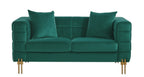 Sofá LARIOS, 2 plazas, tejido velvet verde oscuro 42