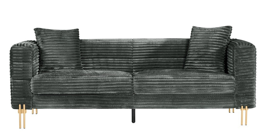 Sofá LARIOS, 3 plazas, tejido corduroy gris