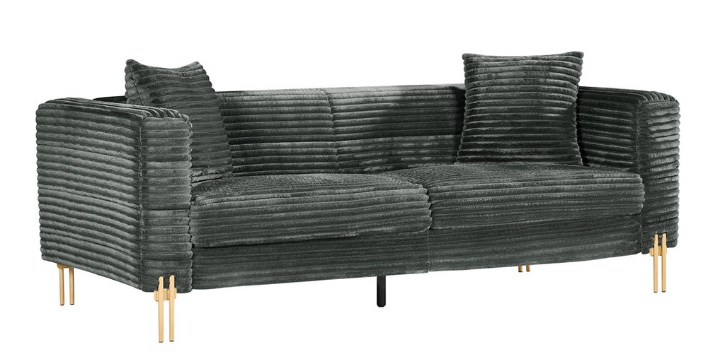 Sofá LARIOS, 3 plazas, tejido corduroy gris