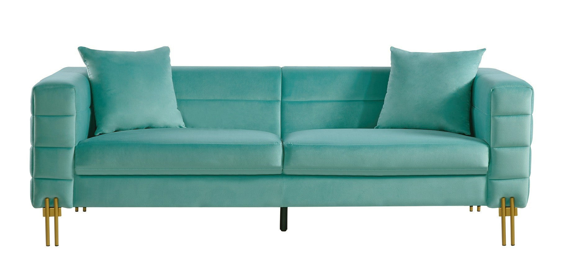 Sofá LARIOS, 3 plazas, tejido velvet verde agua 58