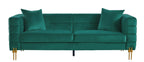 Sofá LARIOS, 3 plazas, tejido velvet verde oscuro 42