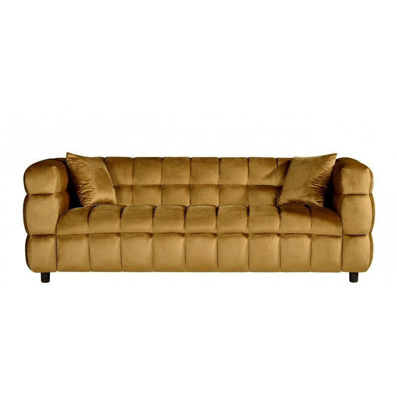 Sofá LORING, 3 plazas, tejido velvet camel 34