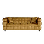 Sofá LORING, 3 plazas, tejido velvet camel 34