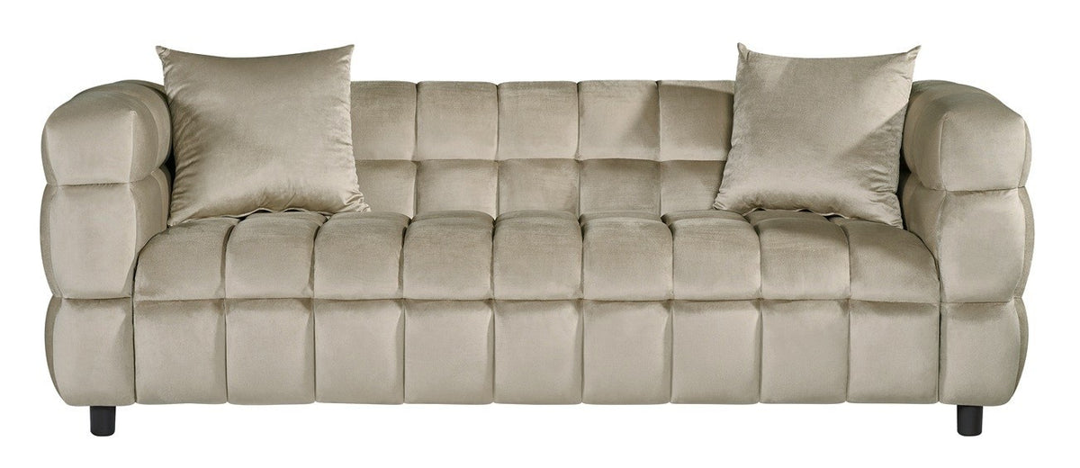 Sofá LORING, 3 plazas, tejido velvet gris claro 25