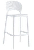 Taburete ABANICO, apilable, polipropileno blanco