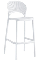 Taburete ABANICO, apilable, polipropileno blanco