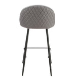 Taburete MAGDA NEW, metal, tapizado velvet gris
