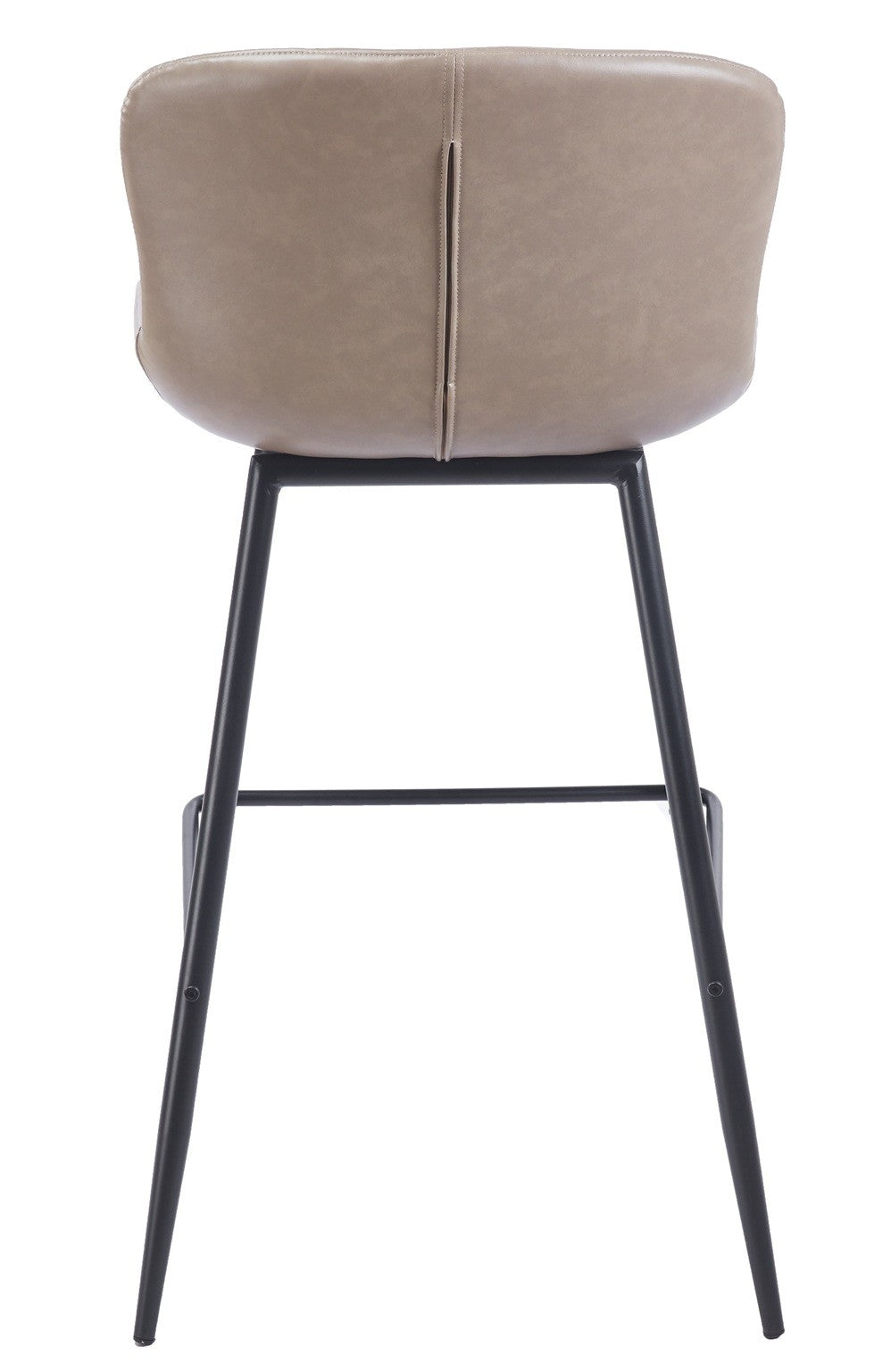 Taburete SAMPER, metal, similpiel vintage gris