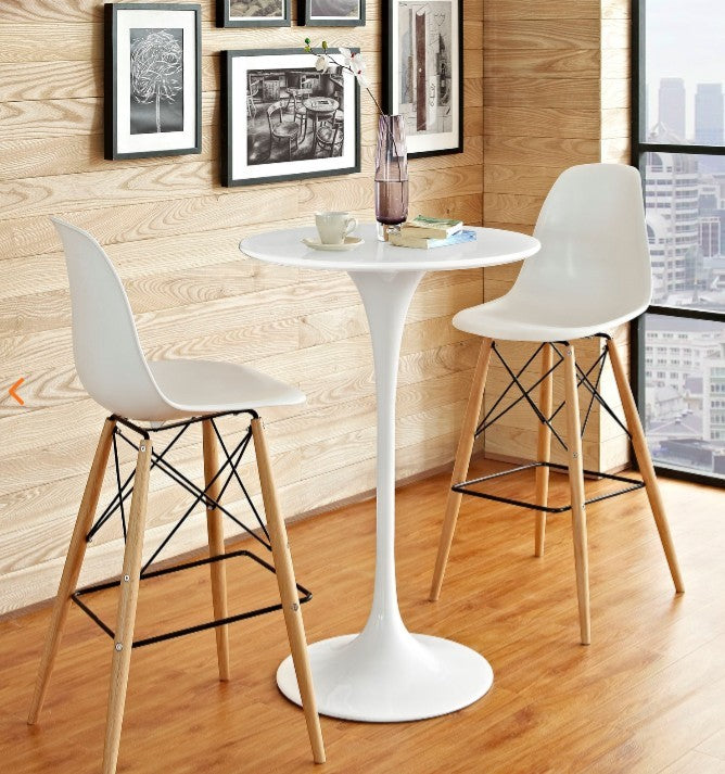 Taburete STAR (SU), madera, carcasa blanca