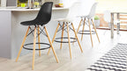Taburete STAR (SU), madera, carcasa turquesa