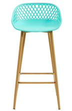 Taburete STRAUSS, metal, polipropileno verde pastel