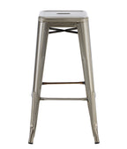 Taburete TOL EK BRUSHED, acero, plata