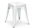Taburete TOL EK LIMITED 46, bajo, acero, blanco
