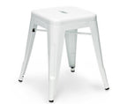 Taburete TOL EK LIMITED 46, bajo, acero, blanco