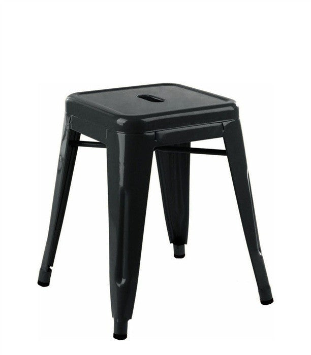 Taburete TOL EK LIMITED 46, bajo, acero, negro