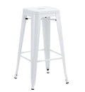 Taburete TOL EK LIMITED, acero, blanco
