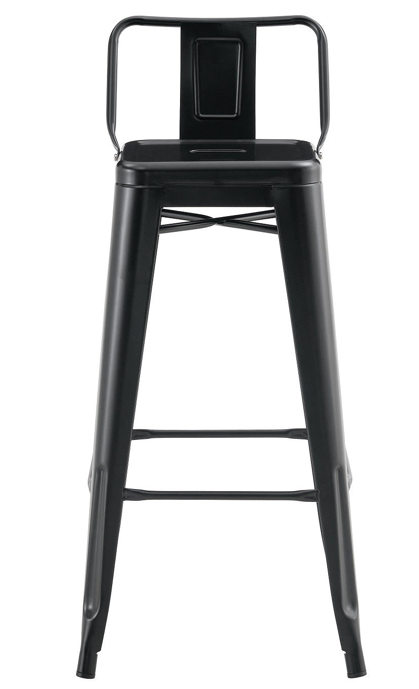 Taburete TOL R1 EK, apilable, acero, negro
