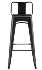 Taburete TOL R1 EK, apilable, acero, negro