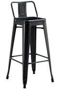 Taburete TOL R1 EK, apilable, acero, negro
