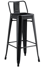 Taburete TOL R1 EK, apilable, acero, negro